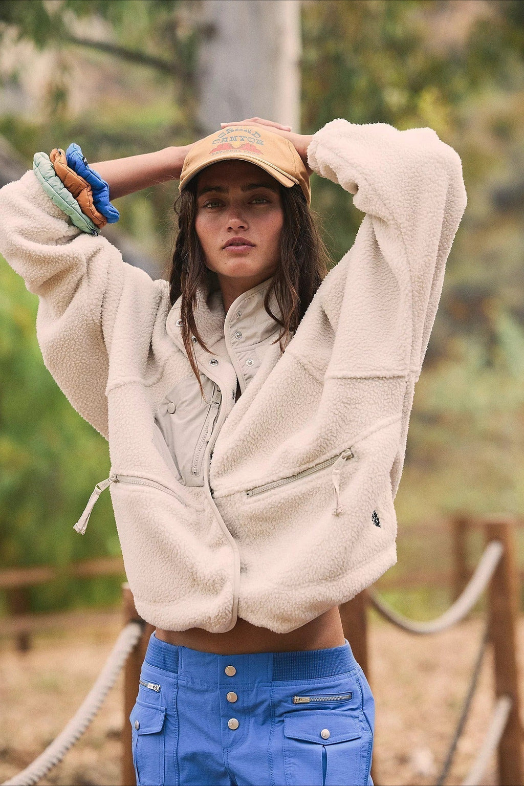 Jacket Damen blau oversize mit hohem Kragen - 5 - Atelier-Zofia