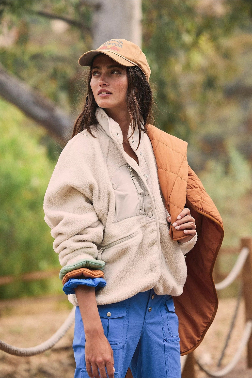Jacket Damen blau oversize mit hohem Kragen - 6 - Atelier-Zofia