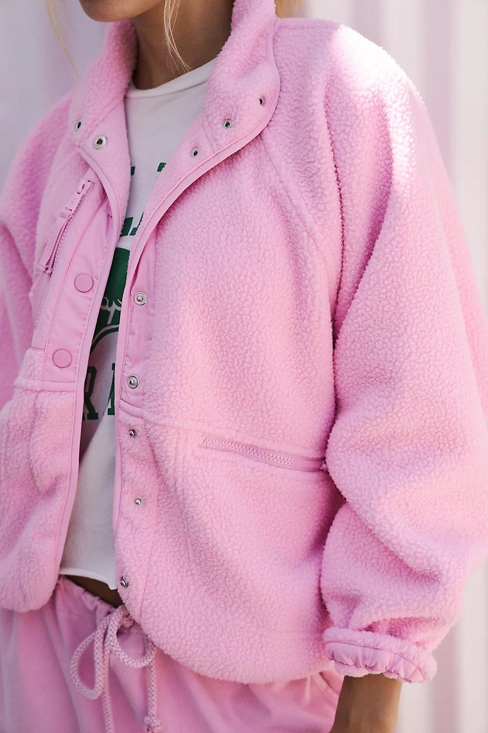 Jacket Damen blau oversize mit hohem Kragen - 13 - Atelier-Zofia