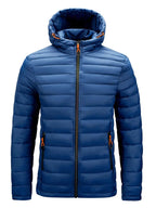 Jacke Herren schwarz tailliert mit Kapuze und Reißverschluss - 4 - Atelier-Zofia