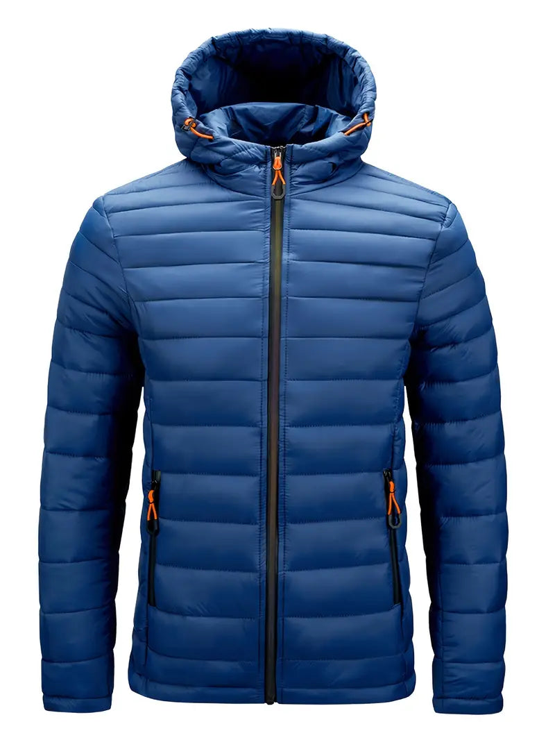 Jacke Herren schwarz tailliert mit Kapuze und Reißverschluss - 4 - Atelier-Zofia
