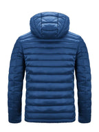 Jacke Herren schwarz tailliert mit Kapuze und Reißverschluss - 5 - Atelier-Zofia