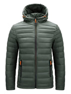 Jacke Herren schwarz tailliert mit Kapuze und Reißverschluss - 8 - Atelier-Zofia