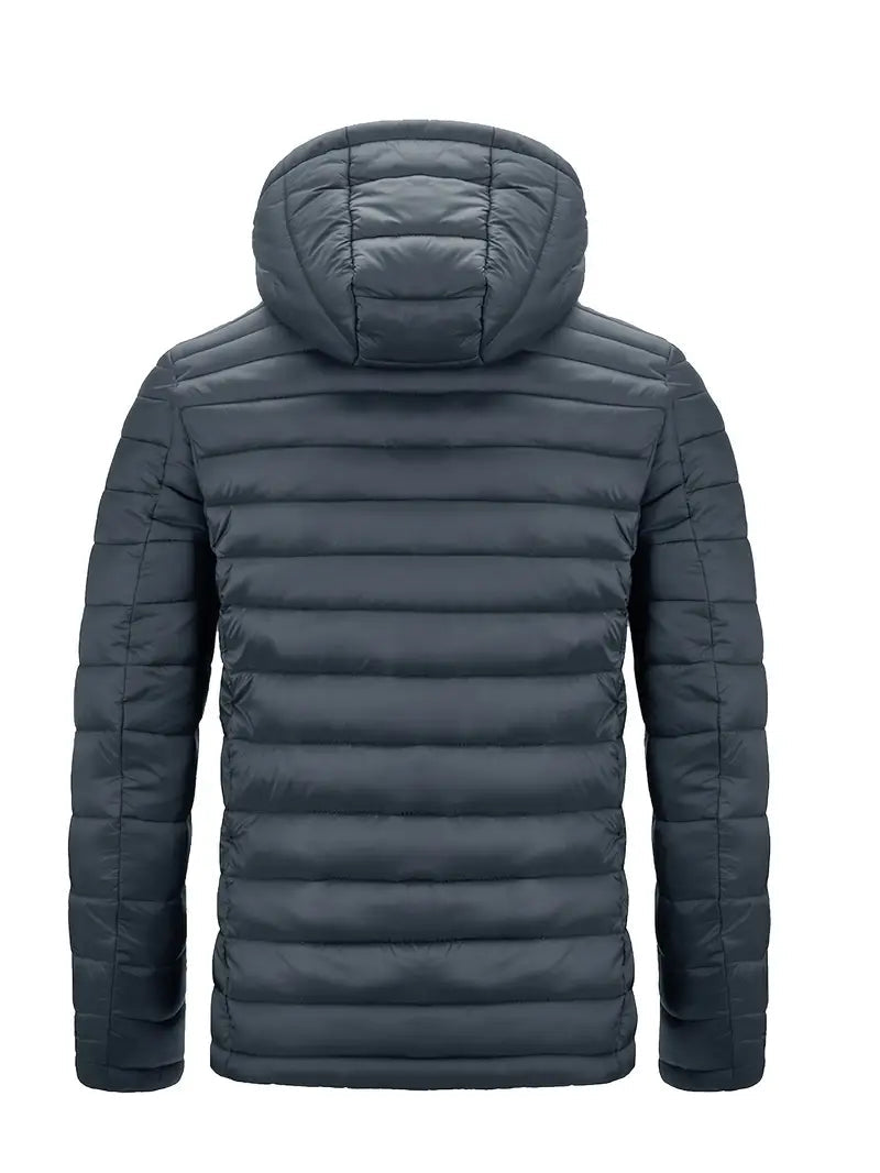 Jacke Herren schwarz tailliert mit Kapuze und Reißverschluss - 11 - Atelier-Zofia