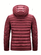 Jacke Herren schwarz tailliert mit Kapuze und Reißverschluss - 13 - Atelier-Zofia