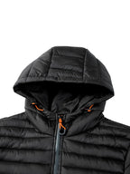 Jacke Herren schwarz tailliert mit Kapuze und Reißverschluss - 16 - Atelier-Zofia