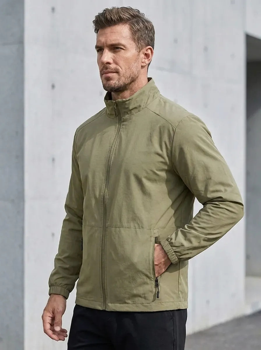 Jacket Men olivgrün tailliert mit praktischen Taschen - 2 - Atelier-Zofia