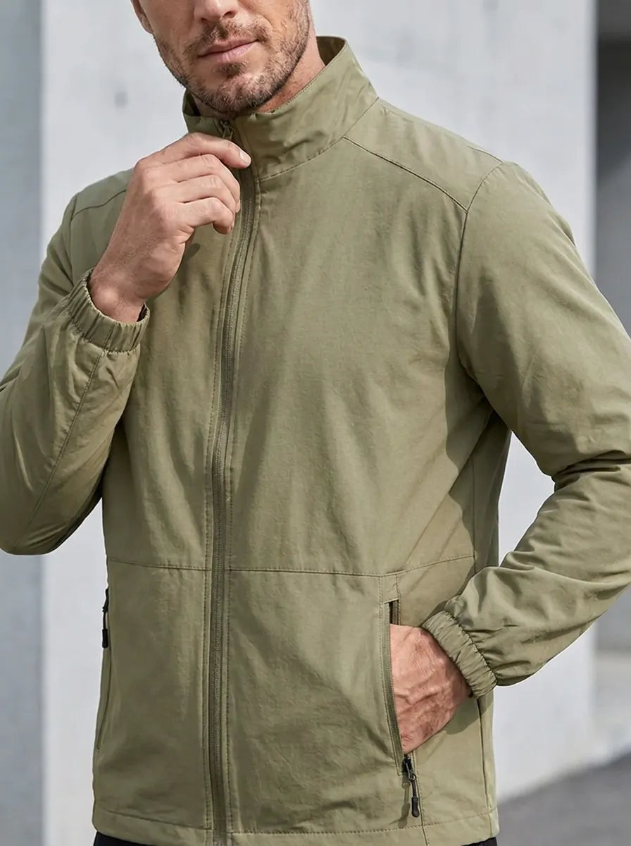 Jacket Men olivgrün tailliert mit praktischen Taschen - 3 - Atelier-Zofia