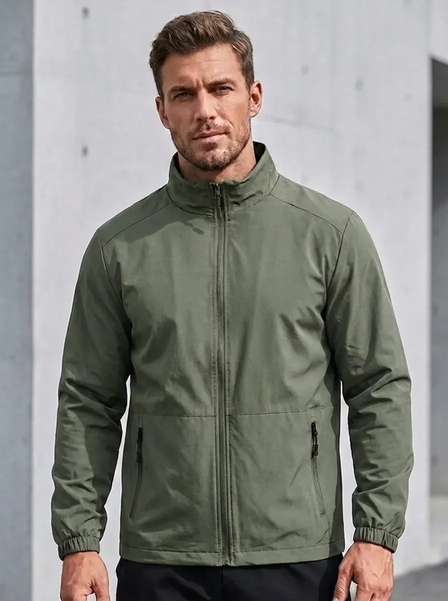 Jacket Men olivgrün tailliert mit praktischen Taschen - 4 - Atelier-Zofia