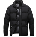 Jacke Herren schwarz tailliert mit Stehkragen und Reißverschluss - 2 - Atelier-Zofia