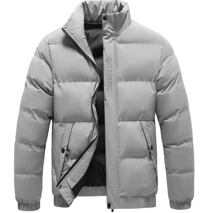 Jacke Herren schwarz tailliert mit Stehkragen und Reißverschluss - 3 - Atelier-Zofia