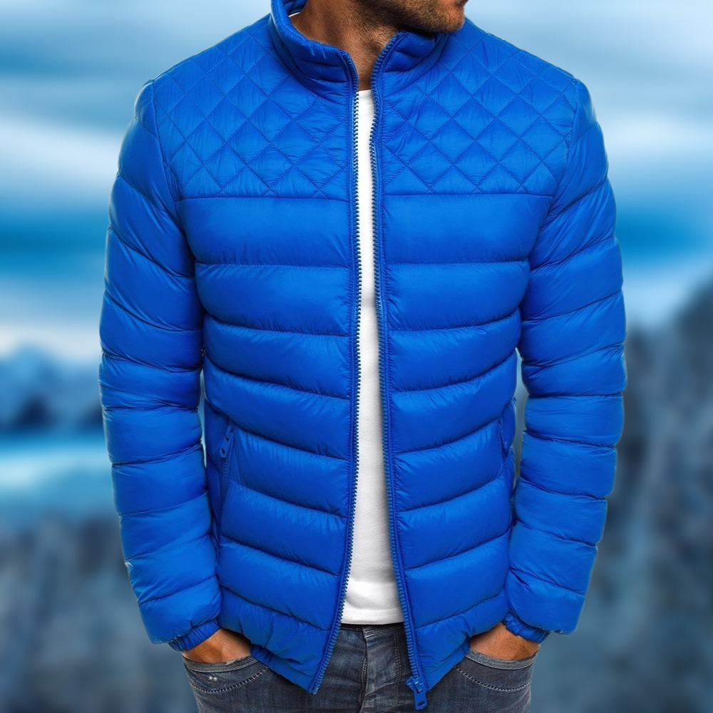 Jacke Herren schwarz tailliert mit Steppmuster - 4 - Atelier-Zofia