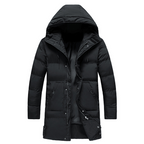 Jacket Men grau lang mit Kapuze und praktischen Taschen - 9 - Atelier-Zofia