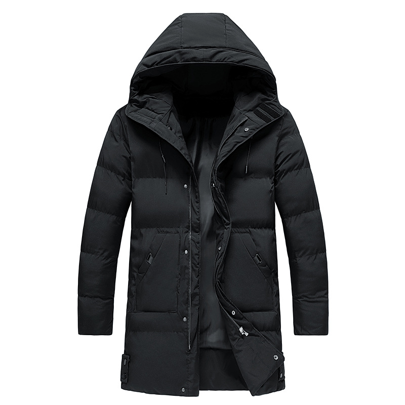 Jacket Men grau lang mit Kapuze und praktischen Taschen - 9 - Atelier-Zofia