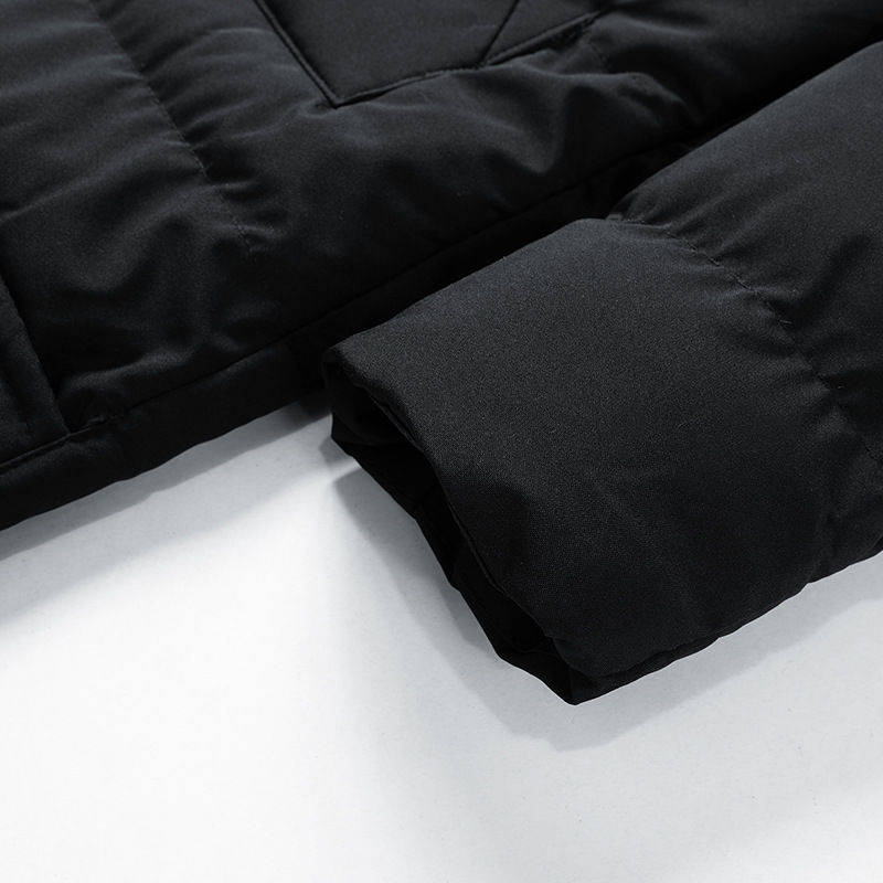 Jacket Men grau lang mit Kapuze und praktischen Taschen - 12 - Atelier-Zofia