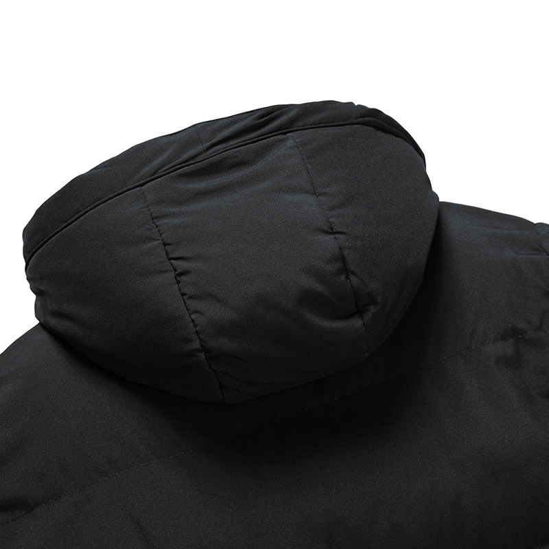 Jacket Men grau lang mit Kapuze und praktischen Taschen - 15 - Atelier-Zofia