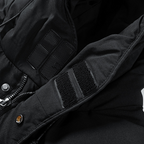 Jacket Men grau lang mit Kapuze und praktischen Taschen - 16 - Atelier-Zofia