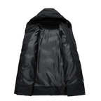 Jacket Men grau lang mit Kapuze und praktischen Taschen - 17 - Atelier-Zofia