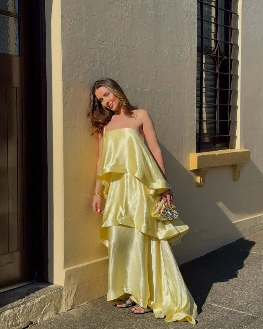 Maxikleid Damen hellblau mit fließendem Schnitt und Spaghettiträgern - 7 - Atelier-Zofia