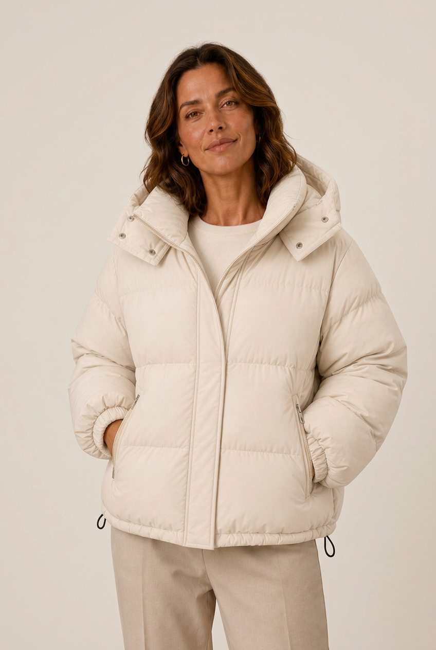 Jacke Damen schwarz oversized mit Kapuze und Reißverschluss - 4 - Atelier-Zofia