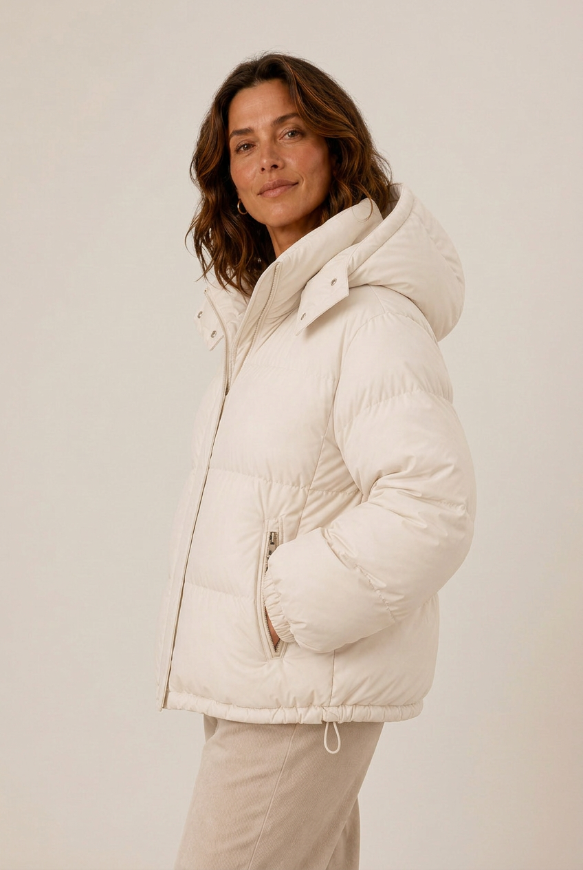 Jacke Damen schwarz oversized mit Kapuze und Reißverschluss - 5 - Atelier-Zofia