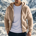 Fleecejacke Herren schwarz mit Kapuze und Reißverschluss - 7 - Atelier-Zofia