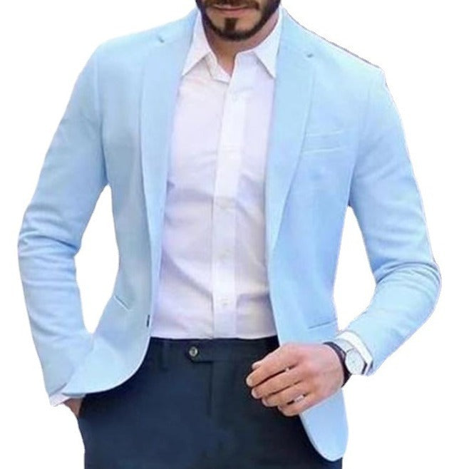 Blazer Herren schwarz tailliert mit Ein-Knopf-Verschluss - 5 - Atelier-Zofia