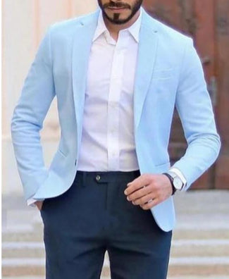 Blazer Herren schwarz tailliert mit Ein-Knopf-Verschluss - 8 - Atelier-Zofia