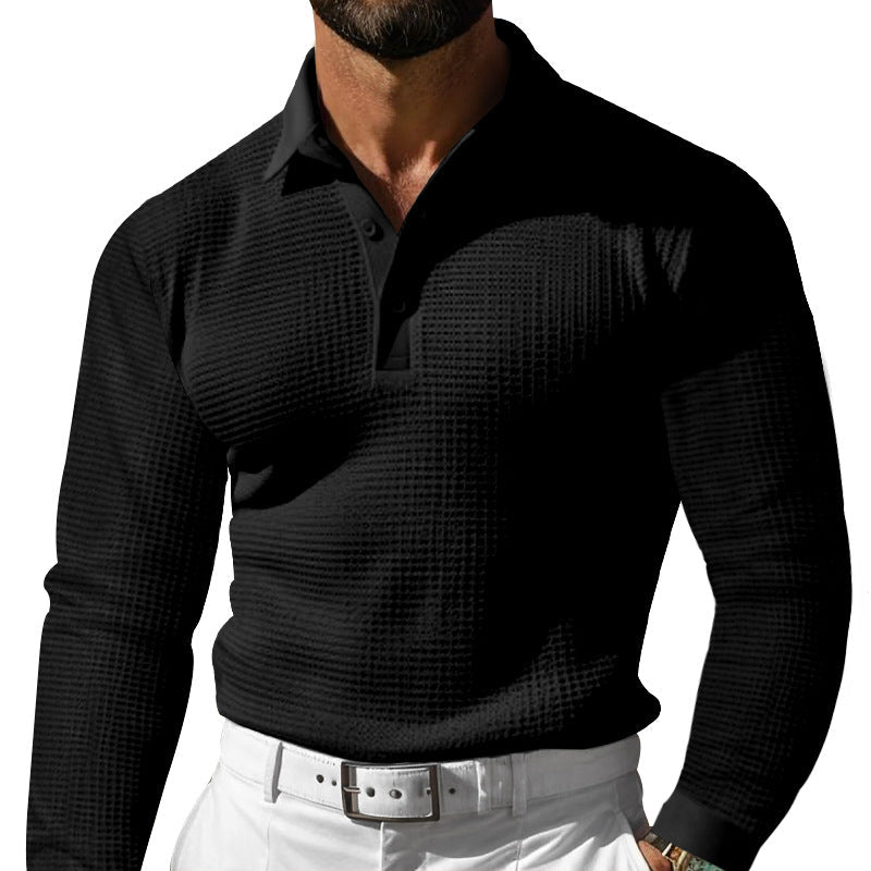Herren Poloshirt schwarz körpernahe Passform mit klassischem Kragen - 3 - Atelier-Zofia