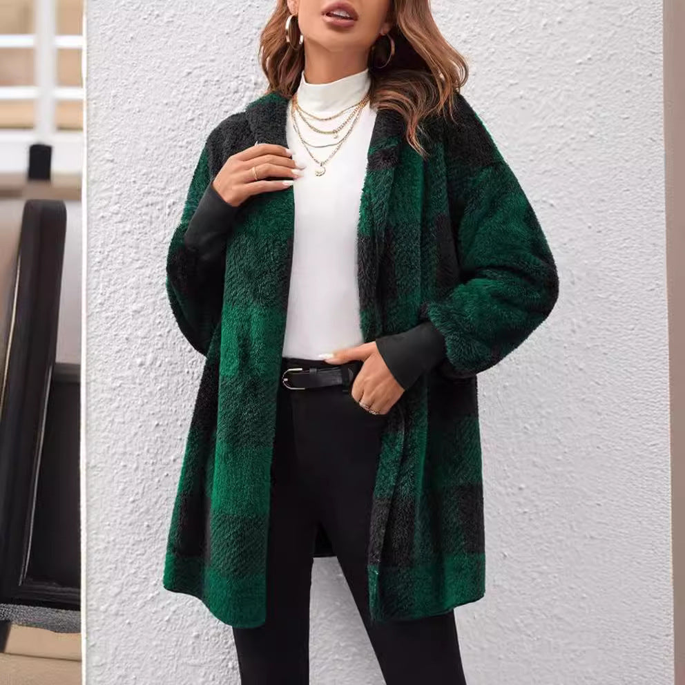 Jacket Damen rot mit Kapuze und lässigem Schnitt - 6 - Atelier-Zofia