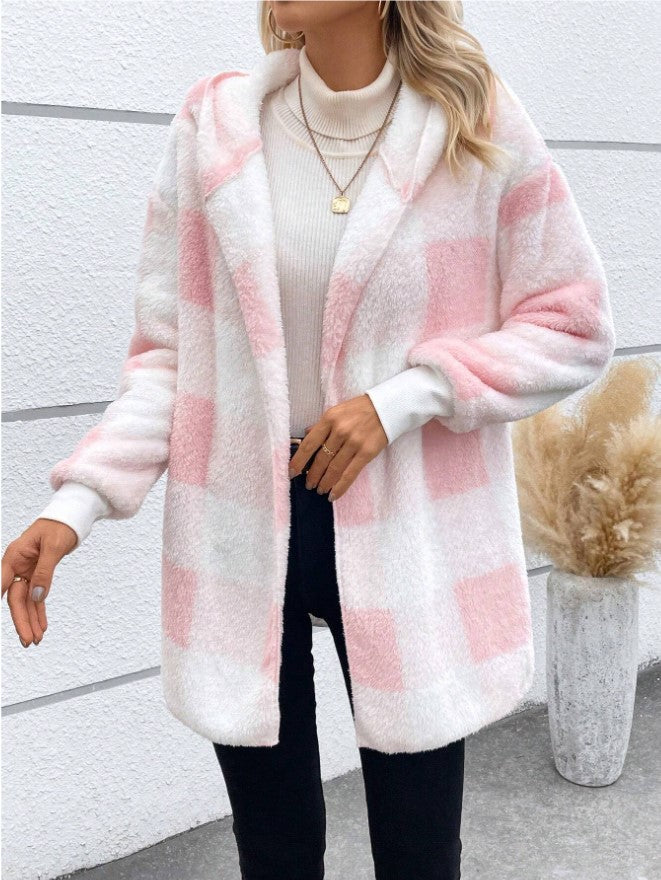 Jacket Damen rot mit Kapuze und lässigem Schnitt - 9 - Atelier-Zofia