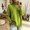 Pullover Damen rot mit lockerer Passform und Stehkragen - 3 - Atelier-Zofia