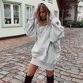 Hoodie Damen schwarz oversized mit Kapuze und Kängurutasche - 6 - Atelier-Zofia