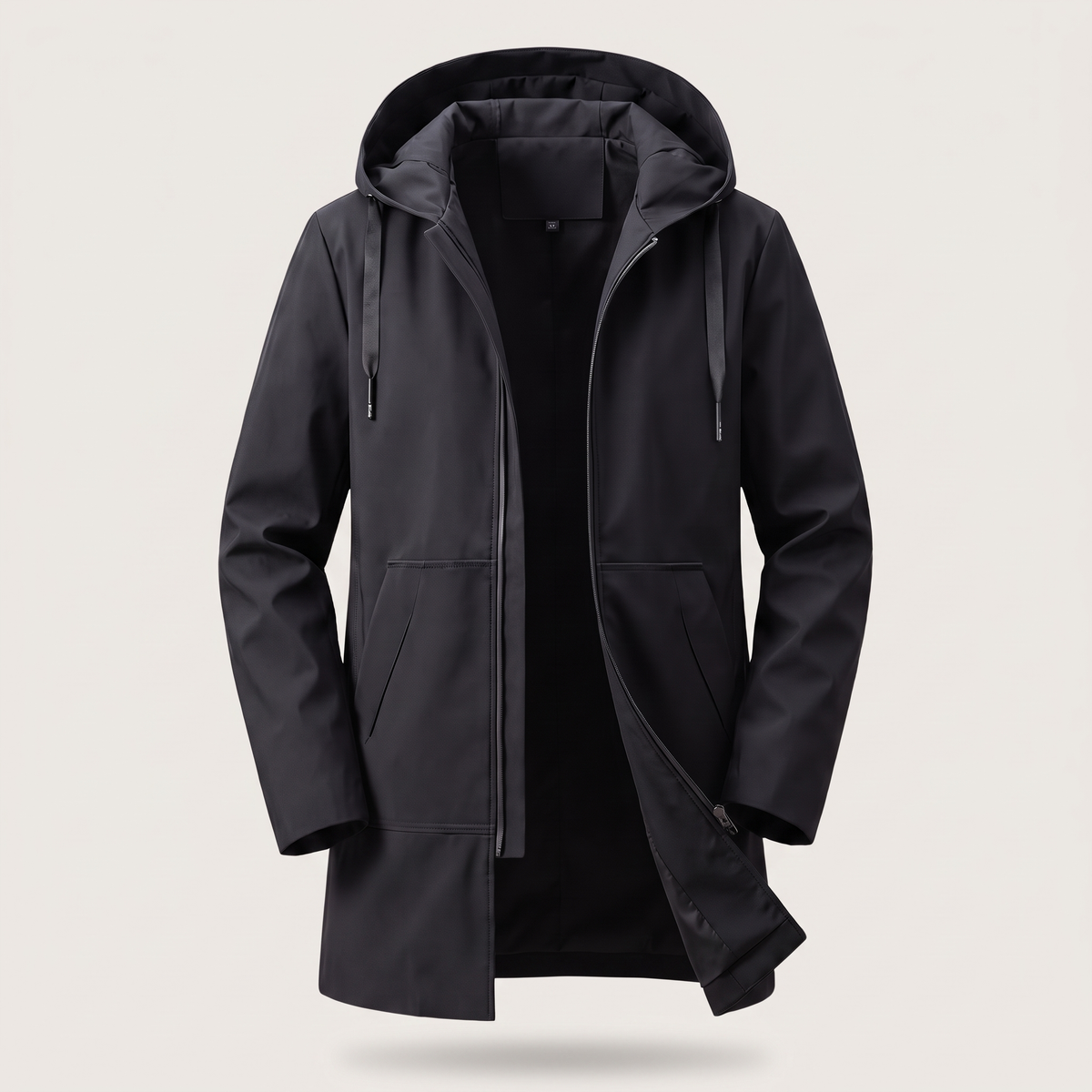 Jacket Herren blau mit praktischen Taschen und Kapuze - 4 - Atelier-Zofia