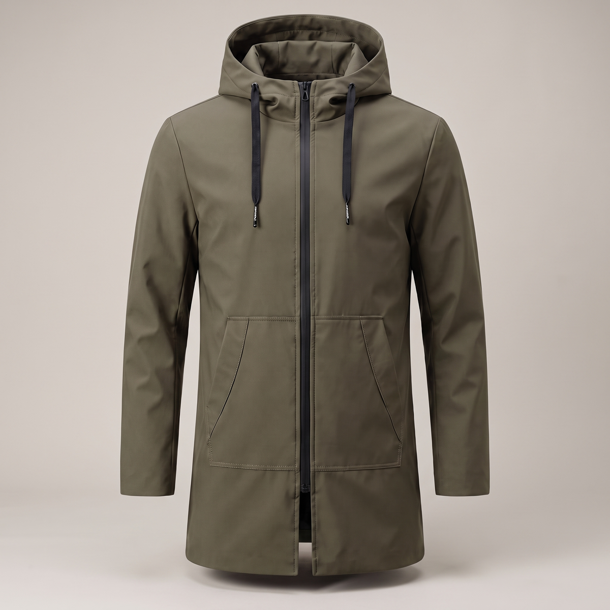 Jacket Herren blau mit praktischen Taschen und Kapuze - 7 - Atelier-Zofia