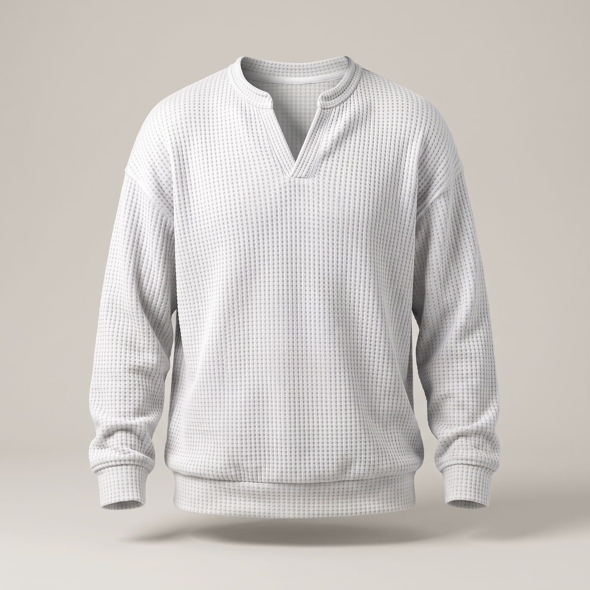 Sweater Herren blau mit V-Ausschnitt und strukturiertem Design - 8 - Atelier-Zofia