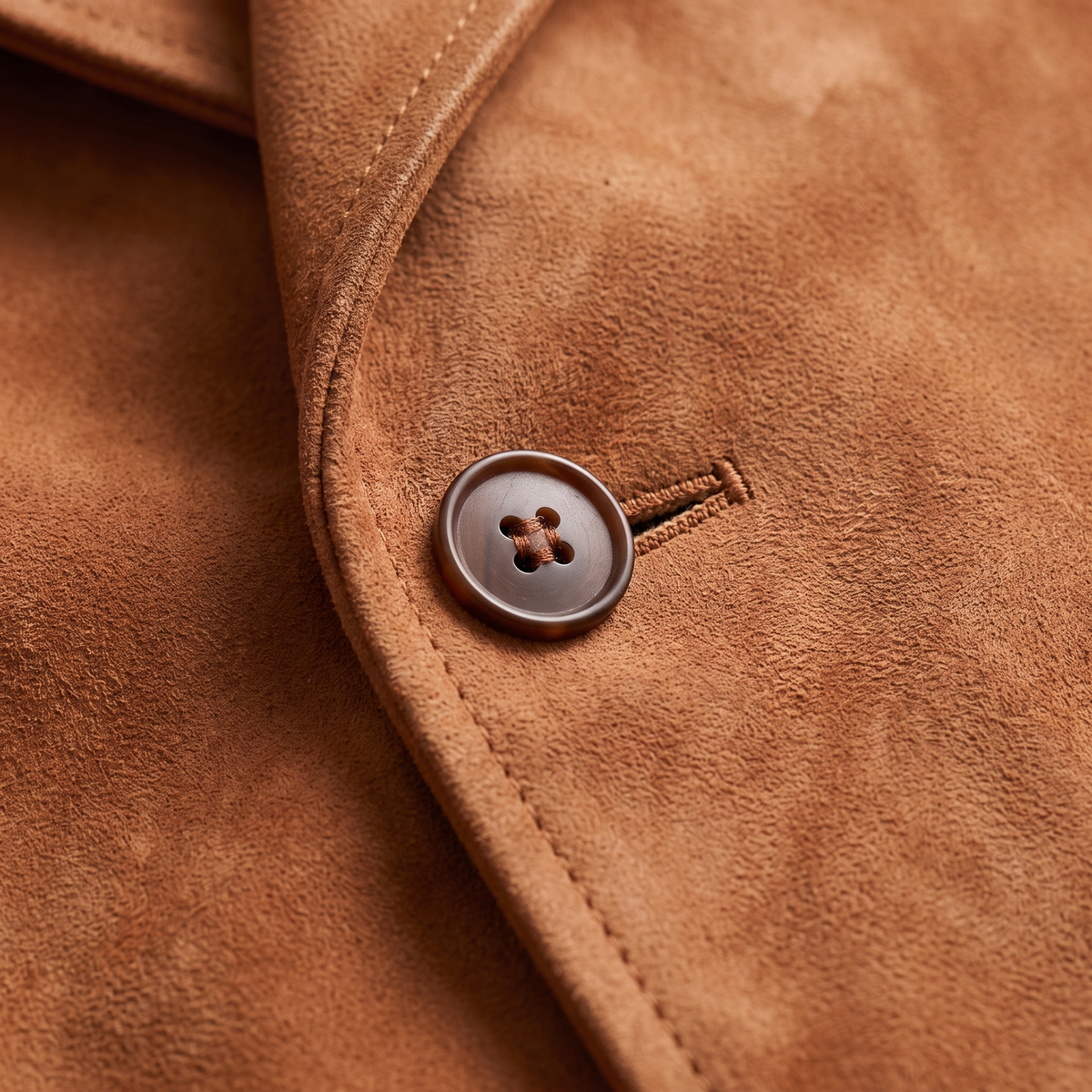 Jacke Herren braun tailliert mit doppelter Knopfzeile - 3 - Atelier-Zofia