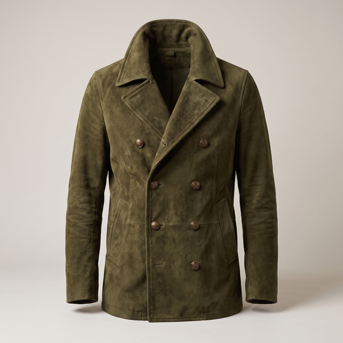 Jacke Herren braun tailliert mit doppelter Knopfzeile - 5 - Atelier-Zofia