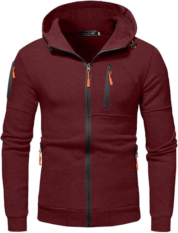 Hoodie Herren blau mit praktischen Taschen und Kapuze - 9 - Atelier-Zofia