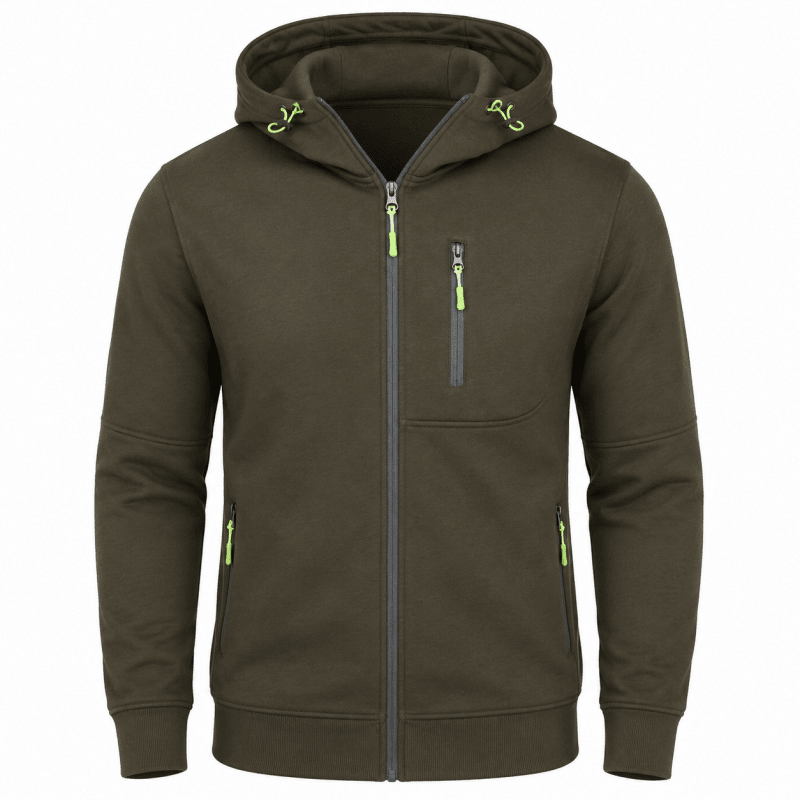 Hoodie Herren blau mit praktischen Taschen und Kapuze - 14 - Atelier-Zofia