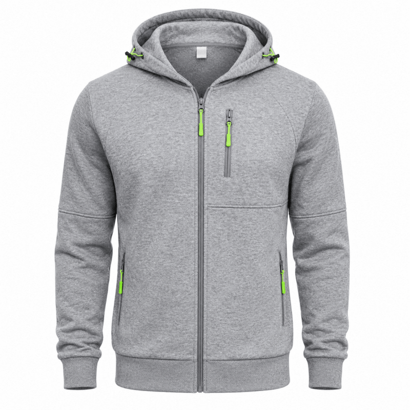 Hoodie Herren blau mit praktischen Taschen und Kapuze - 17 - Atelier-Zofia