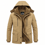 Jacke Herren grün tailliert mit Kapuze und praktischen Taschen - 3 - Atelier-Zofia