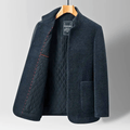 Jacke Damen grau tailliert mit Stehkragen und praktischen Taschen - 1 - Atelier-Zofia
