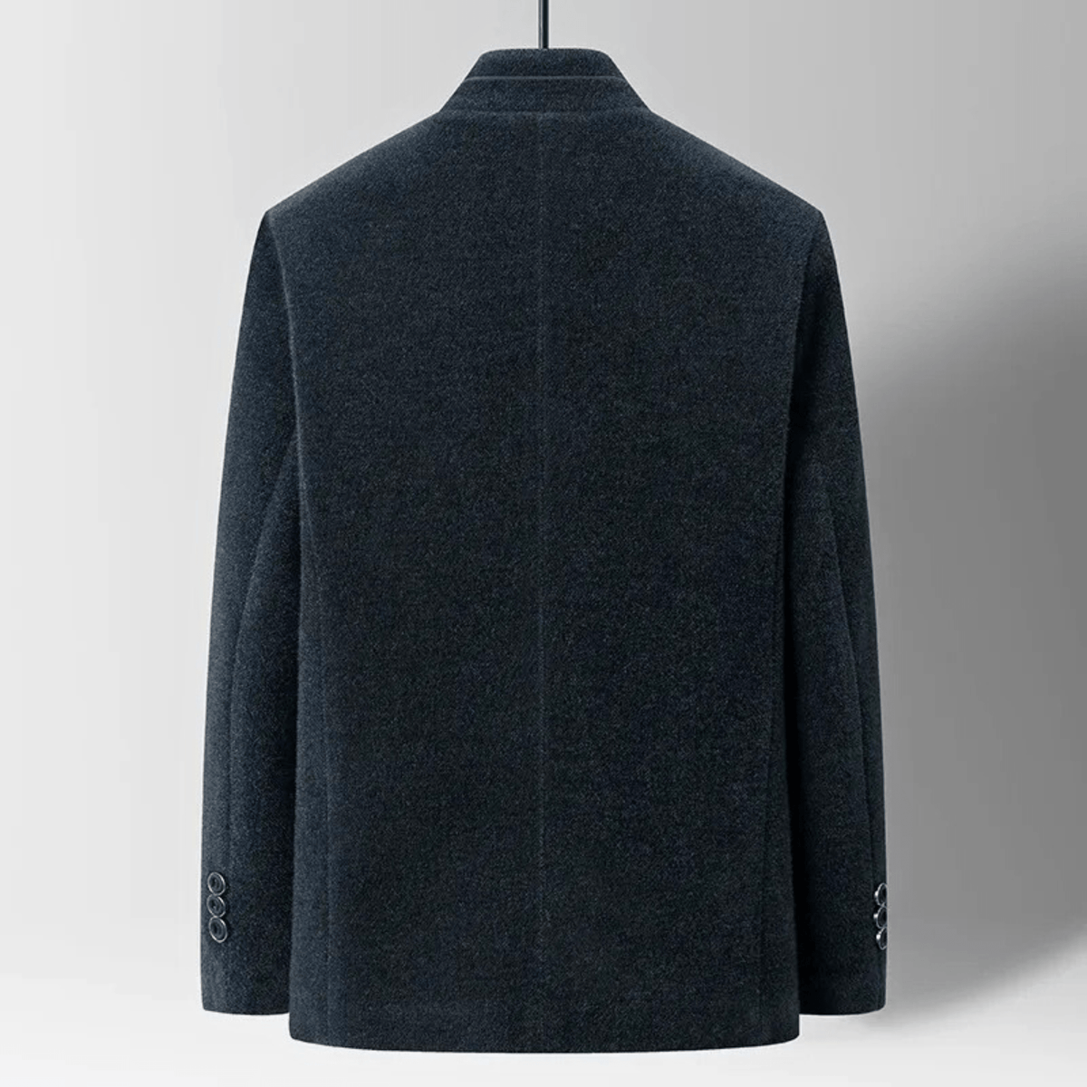 Jacke Damen grau tailliert mit Stehkragen und praktischen Taschen - 2 - Atelier-Zofia