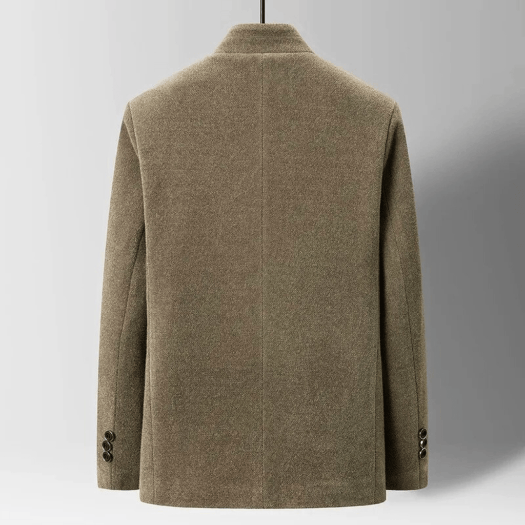 Jacke Damen grau tailliert mit Stehkragen und praktischen Taschen - 4 - Atelier-Zofia
