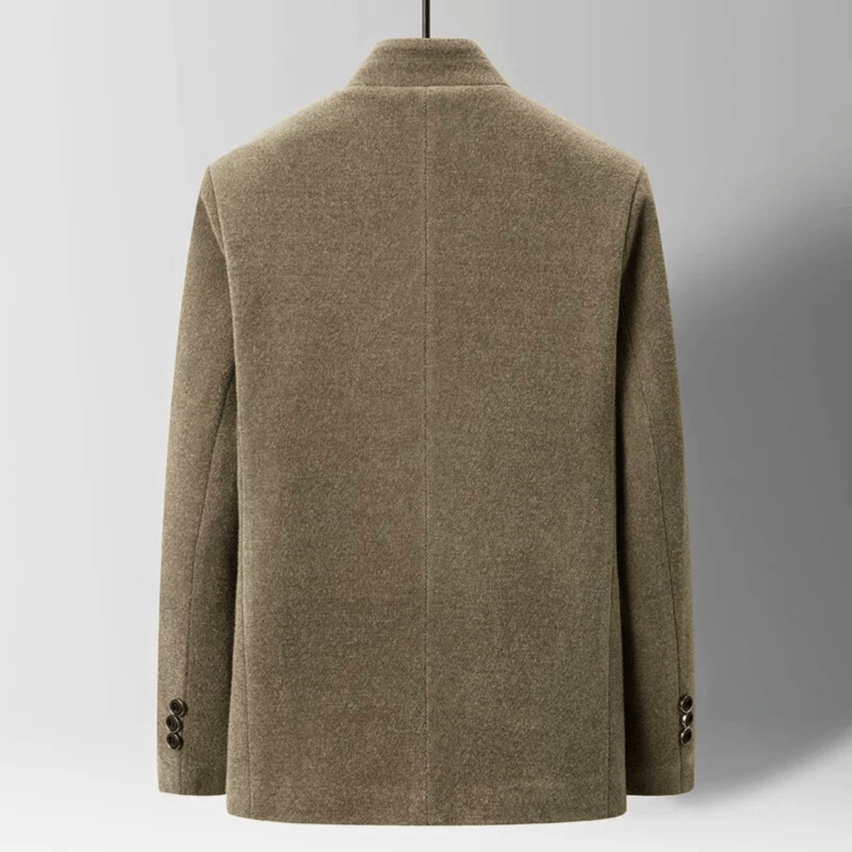 Jacke Damen grau tailliert mit Stehkragen und praktischen Taschen - 4 - Atelier-Zofia