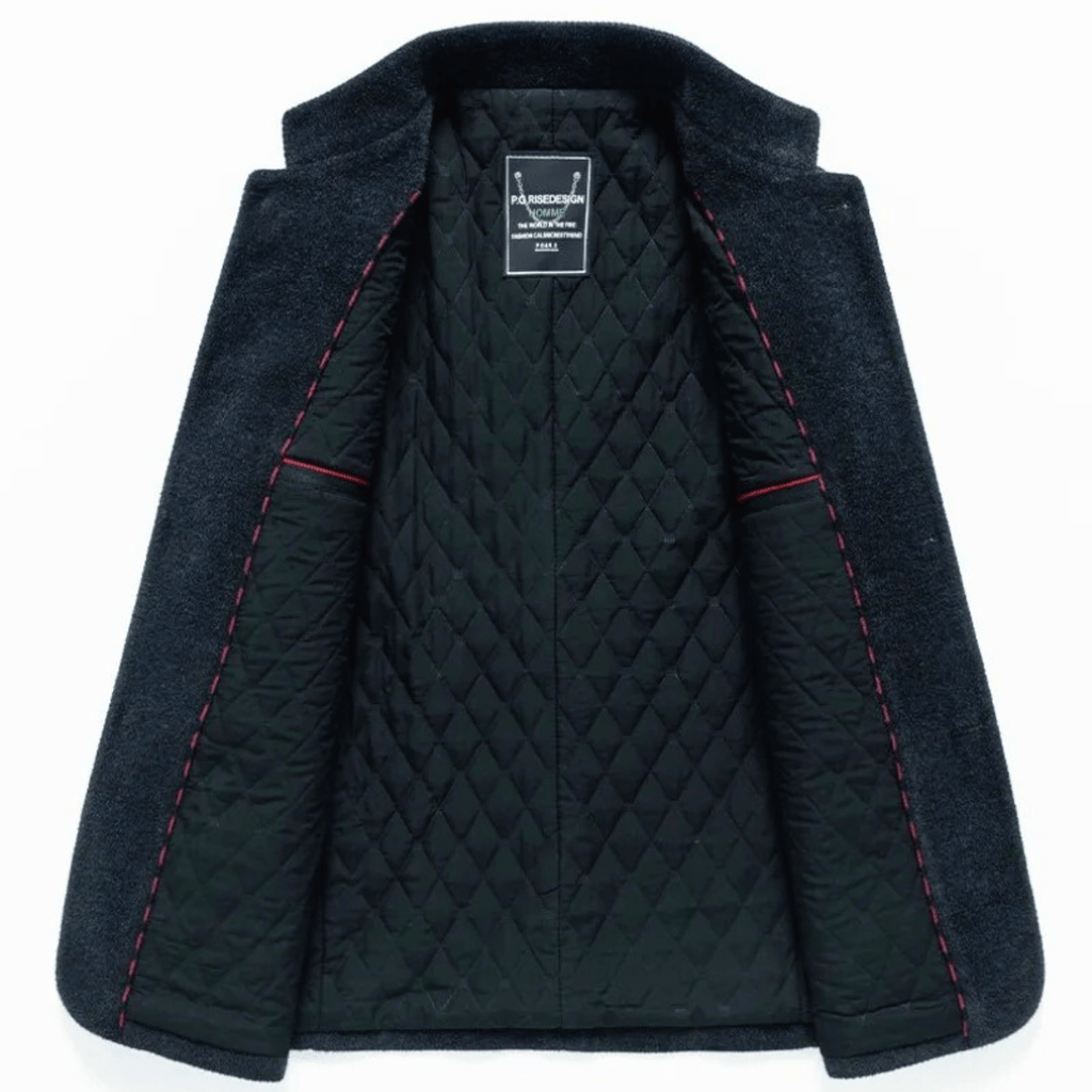 Jacke Damen grau tailliert mit Stehkragen und praktischen Taschen - 5 - Atelier-Zofia
