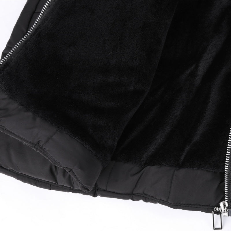 Jacke Damen schwarz tailliert mit Kapuze und Reißverschluss - 4 - Atelier-Zofia