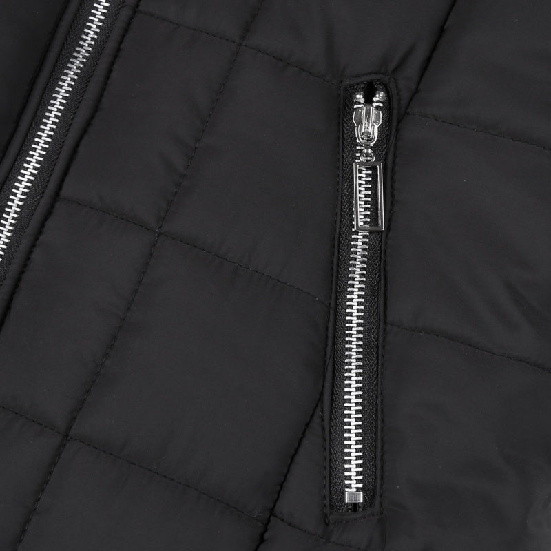 Jacke Damen schwarz tailliert mit Kapuze und Reißverschluss - 5 - Atelier-Zofia