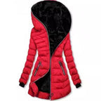 Jacke Damen schwarz tailliert mit Kapuze und Reißverschluss - 7 - Atelier-Zofia